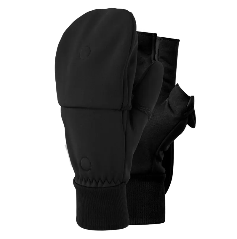 Trekmates Rigg Windstopper Convertible Mitt in Black
